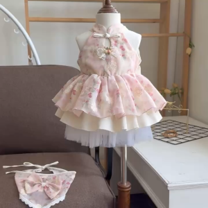 TT50 Váy công chúa cổ yếm RIOKIDS đầm Lolita cho bé gái đầy tháng thôi nôi sinh nhật 1 tuổi