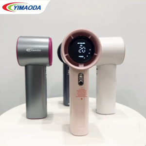 YIMAODA Mini Fan USB Handheld Stand up Desktop Fan Portable Strong Wind 100 Speed High Speed Fan Digital Display Adjustable Wind Speed Turbocharged Fan Suitable for Outdoor Space Conditioning and Fast Cooling Durable and Convenient Fan-S001-2