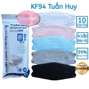 Combo 5 túi 50 cái Khẩu trang KF94 Tuấn Huy khẩu trang 4D mask phong cách Hàn Quốc 4 lớp kháng khuẩn và bụi mịn nhiều màu lựa chọn cotienshop87