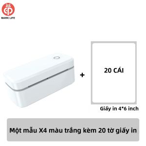 Máy In Nhãn Nhiệt Marklife Tương Thích Bluetooth X4 D100 D200 Cho iPhone Android Windows - Máy In Nhãn Vận Chuyển 4x6 Inch