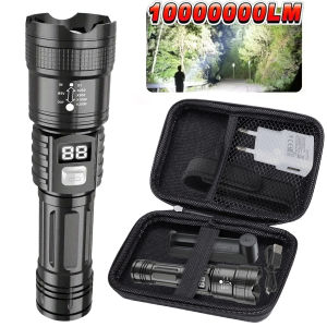 1PC Bright Tactical LED Flashlights - 3 Modes Zoomable Torch Light Ideal for Outdoor Hiking Hunting Camping Defense Flash Light