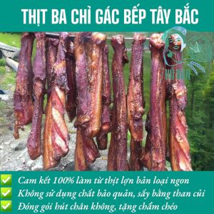 THỊT BA CHỈ GÁC BẾP LỢN ĐEN 2KG LOẠI NGON THỊT BA CHỈ HUN KHÓI LỢN MÁN ĐẶC SẢN HÀ GIANG