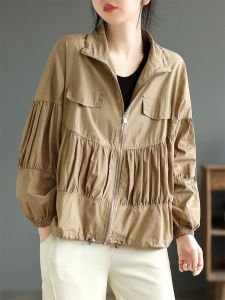 Spring Autumn New Style Womens Short Jacket Compact Size Short Top Womens Coat down Jacket Zipper Closure Regular Fit