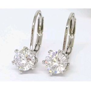 Anting Jepit Titanium Berlian Xuping Silver CXA57