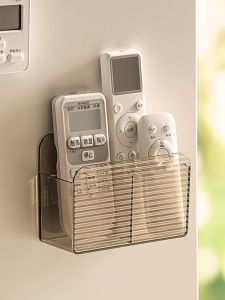 Wall-Mounted Remote Control Storage Box Living Room TV Air Conditioner Mobile Phone Holder Simple Style Rectangular Plastic Organizer