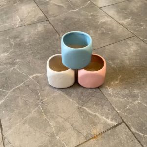[HCM]Chậu Sứ Trồng Cây Cảnh Để Bàn Cây Nội Thất Sen Đá Xương Rồng Terrarium Hình vuông bo