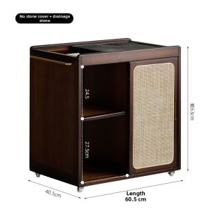 xiayan | New Chinese Style Solid Wood Tea Sideboard