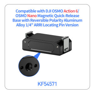 For DJI Action 6 Osmo Nano Camera Quick Release Magnetic Base Mount Dual Claw Buckle 1/4" Tripod Adapter Extension Vlog Bracket