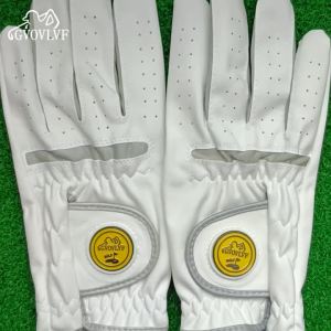 1 Piece Men Golf Glove Micro Soft Fabric Breathable Comfortable Fitting With Magnetic Marker Replaceable For Golfers