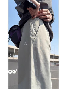 Quần Dài Thể Thao Nam Nhanh Khô Màu Xám Quần Leo Núi Ngoài Trời Mùa Hè Mỏng Cạp Vừa Quần Dài Thẳng Không Cần Ủi