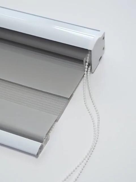 Modern Korean Blackout Blinds Venetians Duo Roller Blinds For Window Room/Office Decoration 180X160CM