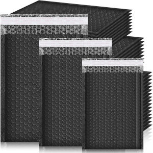 20Pcs Black Bubble Mailers Self Seal Mailing Envelopes Bags for Small Business Shipping and Packaging