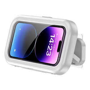 Bathroom Phone Holder Waterproof Box Shower TV Watching Lazy Bracket Detachable Rotatable Extendable No Drilling Toilet Wall Mount Storage Rack