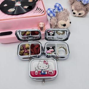 JILAIYAO | Personalized Metallic Portable Pill Box 2 Sections