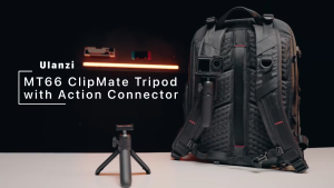 Ulanzi MT66 ClipMate Tripod with Action Connector (S041) - 3 in 1 Mini Tripod / Selfie Stick / Clip