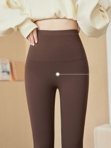 MiiOW | กางเกงโยคะทรงเข้ารูปเอวสูงบุขนแกะสำหรับผู้หญิง กางเกงโยคะฟิตเนสฤดูใบไม้ผลิและฤดูใบไม้ร่วง กางเกงขาสั้นกีฬา 9 นิ้ว MiiOW Catman Shark Pants