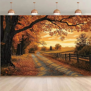 500/1000/1200/2000PCS Jigsaw Puzzle Sunset Autumn Forest Path With Golden Oak Leaves For Adults Stress Relief Relaxing Gift