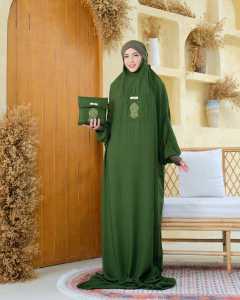 mukena terusan manset qonita
