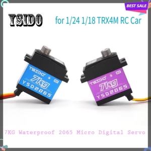 Servo Kỹ Thuật Số Siêu Nhỏ Chống Nước YSIDO 7KG 2065 Lõi Kim Loại Không Chổi Than Dành Cho Xe RC 1/24 Axial SCX24 1/18 TRX4M Có Giá Đỡ & Còi