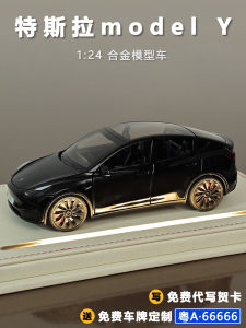 1:24 Tesla Model Y Alloy Toy Car Display Box Simulation TSLA Collectible Vehicle Decoration Item for Ages 14+ Male Female