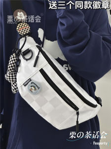 Casual Large Capacity Crossbody Bag for Men Student Trendy Brand Sling Bag Street Style Soft Polyester Leisure Shopping Bag