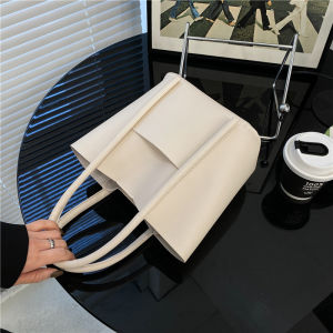 กระเป๋าถือ PU ความจุขนาดใหญ่ ดีไซน์เรียบง่าย แฟชั่น 2022 กระเป๋าถือสำหรับผู้หญิง กระเป๋าถือแบบลำลอง กระเป๋าถือแบบมีซิป