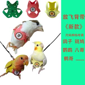 Parrot Flying Rope Peacock Parakeet Walking Bird Leash Non-Injurious Bird Release Harness Tiger Skin Peony Bird Leash