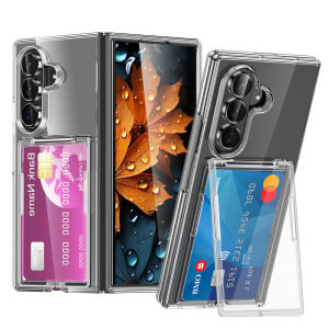Luxury Flip Card Holder Wallet Phone Case for Samsung Galaxy Z Fold 8 Ultra ZFOLD 7 6 5 Shockproof Bumper PC Protection Cover