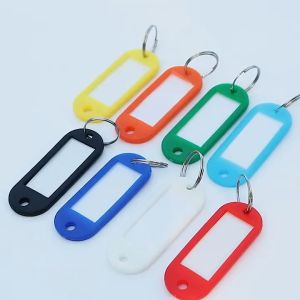 BabyShop-C1102 Tag Gantungan Kunci Label Nama Ganci Plastik / Keychain Ring Name Tag Key Ring