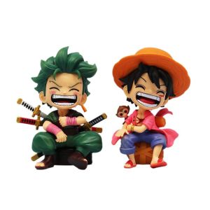 Japan Anime ONE PIECE GK Monkey D Luffy Figures Doll Roronoa Zoro Model Toys Collection Cake Decoration Boys Gift