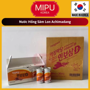 NƯỚC HỒNG SÂM TĂNG LỰC ACHIMMADANG Hàn Quốc 30 lon/thùng