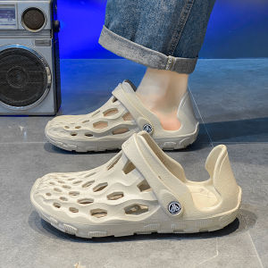 Mens Beach Sandals 2025 New Summer Outdoor Wear Resistant Fishing Coastal Anti-slip Breathable Slip-On EVA Material Thick Heel