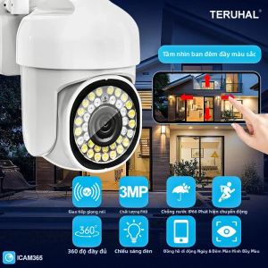 Camera An Ninh Không Dây Wifi Zoom Quang Học 8X IP66 PTZ Trong Nhà Ngoài Trời Với Âm Thanh Hai Chiều Tầm Nhìn Ban Đêm HD Chức Năng Theo Dõi