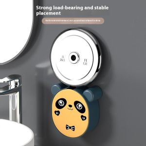 Lansboter Dễ thương phim hoạt hình lật giá đặt xà phòng thoát nước gắn trên tường phòng tắm giá để xà phòng Đĩa đựng xà phòng gấu trúc