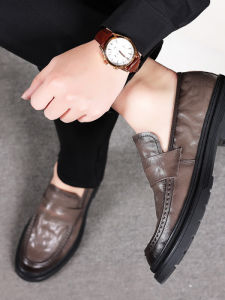 Spring/Autumn Top-layer Leather Business Casual Shoes for Men Soft