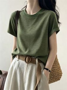 V.C.I | Retro Stripe Loose Slim Fit T-shirt