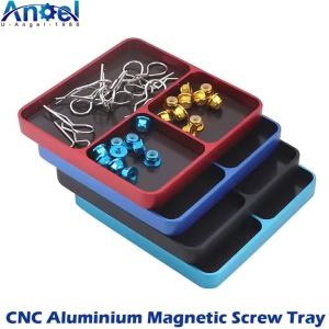 RC CNC Aluminium Magnetic Screw Tray Nut Gasket Storage Tool 98*98*11mm for RC Car Boat Airplane Drone Model