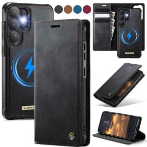 for Samsung Galaxy S26/S25/S24 Ultra S26/S25/S24 Plus Case PU Leather Wallet Case with RFID Blocking Card Holder Magnetic Flip Fold Shockproof Durable Protective Phone Case for Galaxy S26(Black)