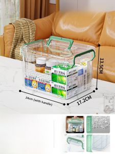 Large Capacity Transparent Multi-layer Medicine Box Star Superior Family Pack Storage Container Durable Plastic Pharmaceutical Case