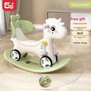KIUMO | 2-in-1 Rocking Horse Wooden Toy for Baby