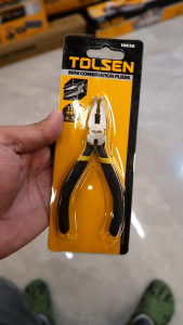 Tolsen Mini Combination Pliers [ONLINE EXCLUSIVE] (4.5") 10030 Bi-Dipped Handle