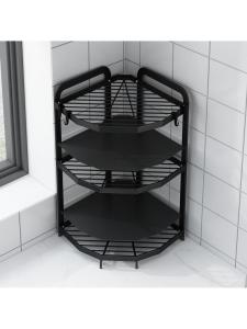 Kitchen Corner Storage Rack Countertop Seasoning Triangle Multi-layer Stainless Steel Pot Storage Rack Versatile L-Shaped Design