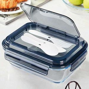 Borosilicate Microwave-safe Compartmentalized Bento Box