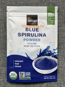 Incas USDA Organic Blue Spirulina Powder No Fishy Smell 100% Vegan Protein from Blue Green Algae 28g