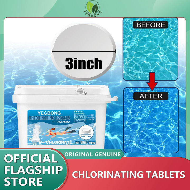 YEGBONG Tablets Disinfection Pills Swimming Pool Chlorine Tablet Instant Effervescent Pipes Cleaning Floating Pool Dispenser Swimming Pool Cleaning Effervescent Chlorine Tablet Instant Effervescent Pipes Cleaning