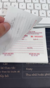 Biên lai thu 2 liên (Mẫu C45- BB) - LOẠI DÙNG GIẤY THAN - Có số Seri - Combo 10 Quyển