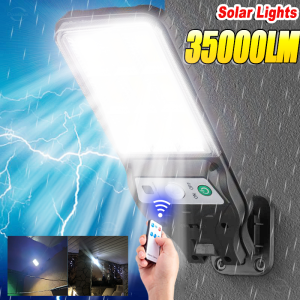 35000LM Outdoor Solar Lights Motion Sensor Solar 3 Modes Waterproof Security Wall Lighting for Patio Garden Door Street Light