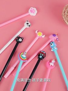 0.5mm Black Cartoon Neutral Pen Suit  20pcs Student Ink Pen Signature Pen Writing Supplies