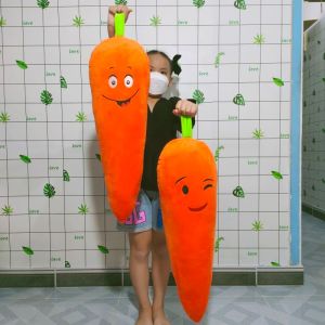 GỐI ÔM CHO BÉ MẪU GIÁO HÌNH CỦ CÀ RỐT ĐỒ CHƠI CỦ CÀ RỐT NHỒI BÔNG LOẠI LỚN MỀM MỊN GIÁ RẺ