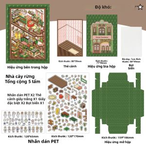 Nhãn Dán Phòng Mini Trang Trí 3D